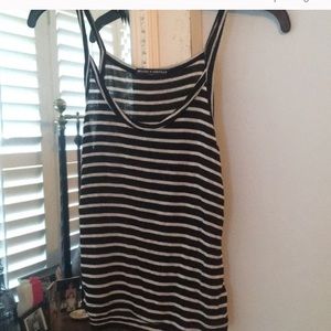 Black and White Striped Tank Top